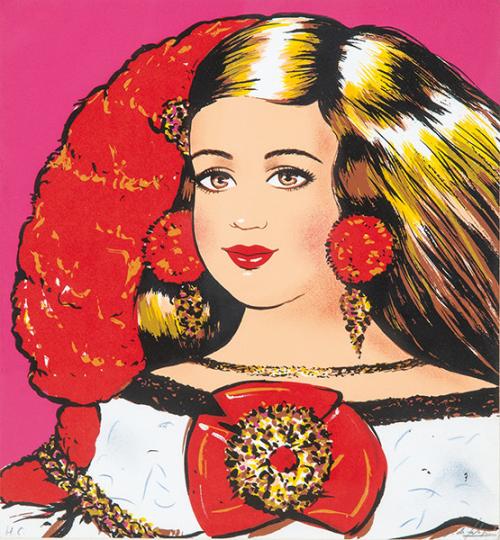 ANTONIO DE FELIPE - Mini Infanta con fondo rosa