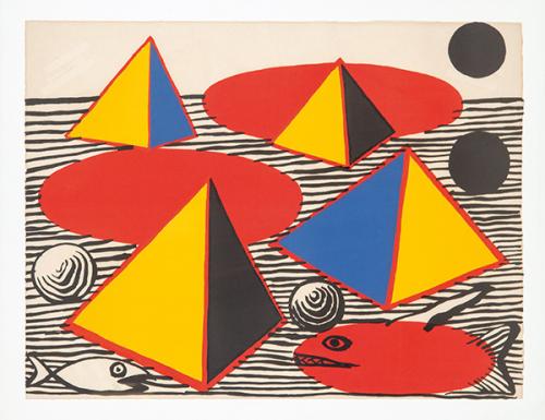 ALEXANDER CALDER - Pyramids and Fish