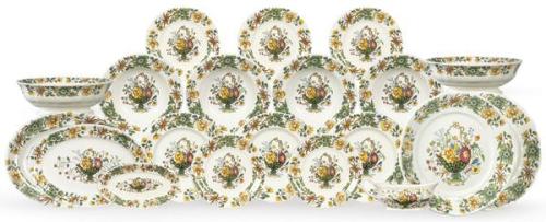  Vajilla de 12 servicios en cerámica estampada de Pickman