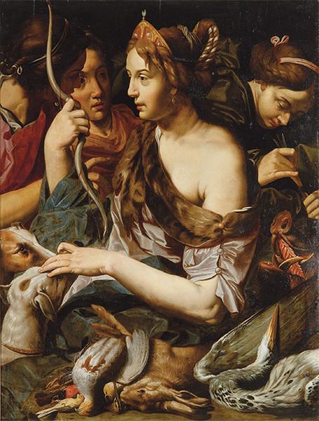 ABRAHAM JANSSENS I - Diana cazadora y las ninfas