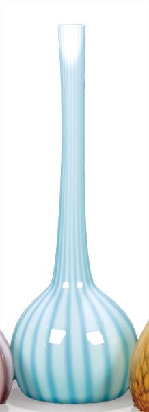  Jarrón de cuello largo de cristal de Murano.