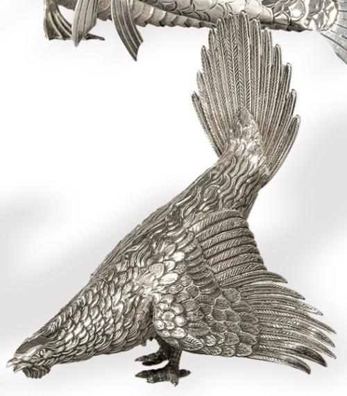  Urogallo de plata española punzonada 1ª Ley de Cortabarría y Cia.