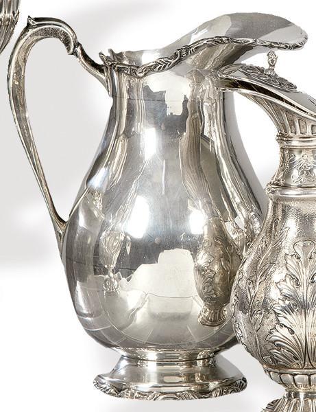  Jarra de plata mejicana punzonada Ley Sterling.