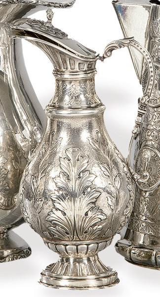  Cafetera con tapa de plata española punzonada 1ª Ley.