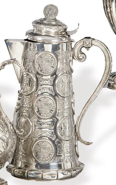  Jarra de cerveza con tapa de plata española punzonada 1ª Ley.