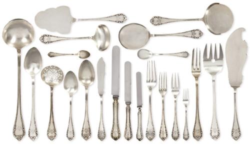  Cubertería de plata española punzonada Ley 925 de Espuñes.