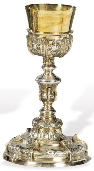  Cáliz de plata española punzonada Román y Arenas, Cádiz 176?
