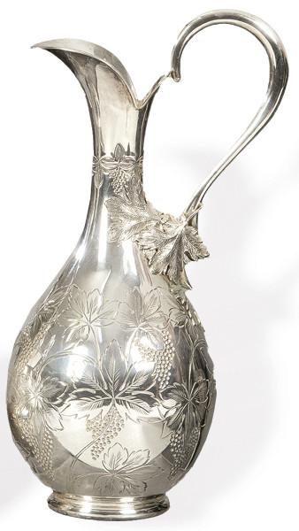  Jarra de plata española punzonada 1ª Ley de Pasgorcy 