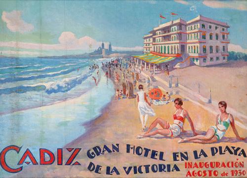 FRANCISCO PRIETO SANTOS - Cádiz. Gran Hotel en la Playa de la Victoria. Inauguración Agosto 1930