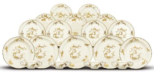 Vajilla de 18 servicios Reine Elisabeth, en porcelana Bernardaud & Compañía de Limoges