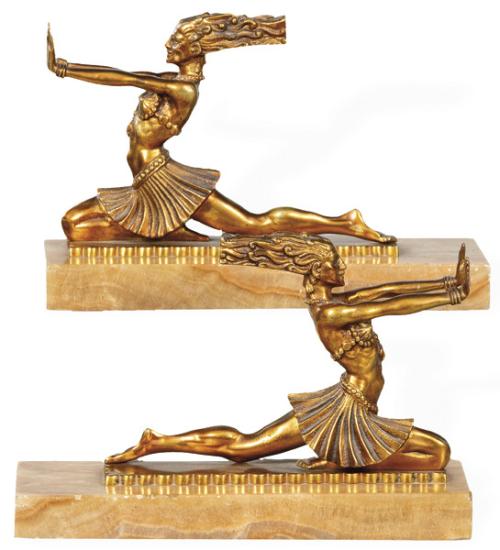  Pareja de sujetalibros Art Deco