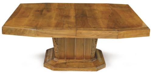  Mesa de centro art decó en madera de nogal