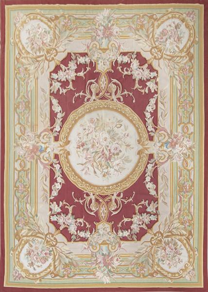  Alfombra Aubusson en lana.