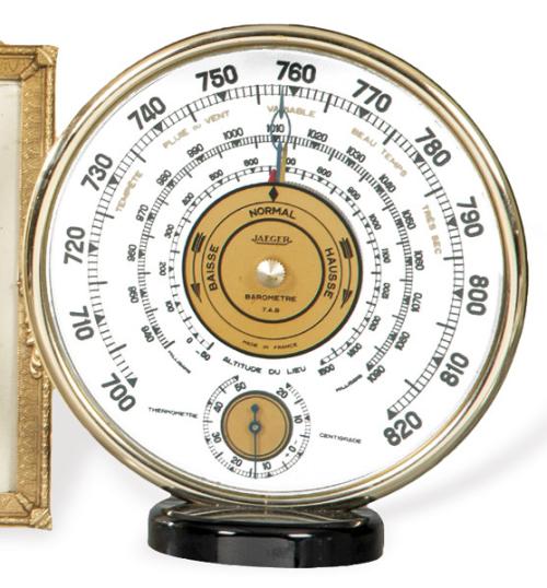 Barómetro de mesa Jaeger h. 1950-60.