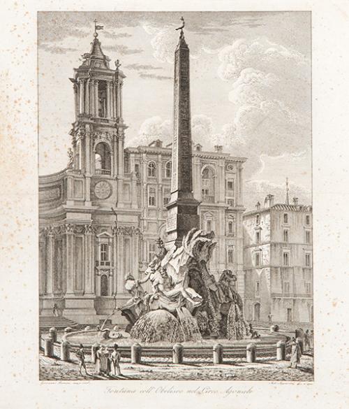 ANTONIO ACQUARONI - Fontana coll' Obelisco nel Circo Agonale