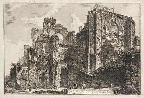 GIOVANNI BATTISTA PIRANESI - Avanzi di antiche terme in Albano denominate Cello Majo