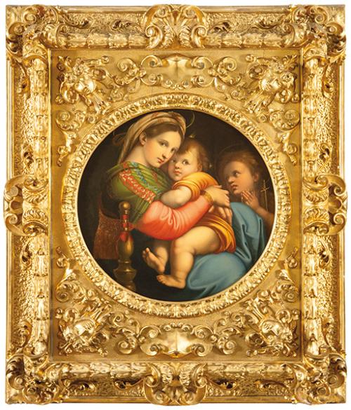 COPIA DE RAFAEL URBINO S. XIX - Madonna de la silla