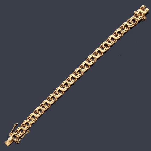Pulsera con eslabones húngaros en oro amarillo de 18K.