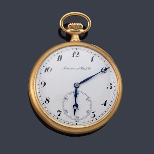 INTERNATIONAL WACH Co., reloj lepin con caja en oro amarillo de 18 K.