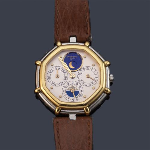 GERALD GENTA Success Chronograph ref. G2859.4 de caballero con caja y brazalete en acero y oro amarillo de 18 K.