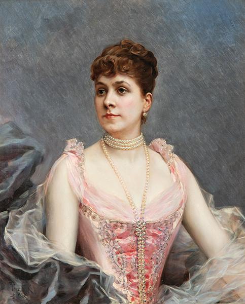 RAIMUNDO DE MADRAZO Y GARRETA - Retrato de la baronesa Anna Günzburg