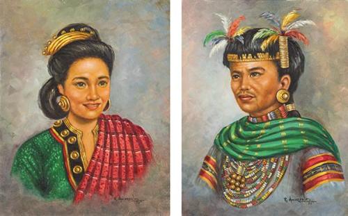  CESAR AMORSOLO - Hombre y mujer