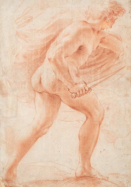 ESCUELA ESPAÑOLA FNS. S. XVIII - Estudio de luchador