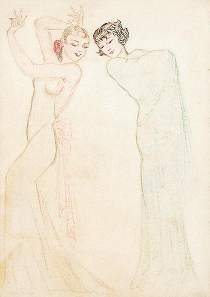 ESCUELA ESPAÑOLA S. XX - Dos chicas