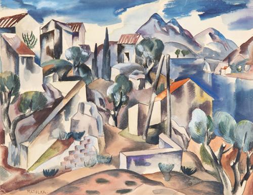 JAN MATULKA - Village by the water