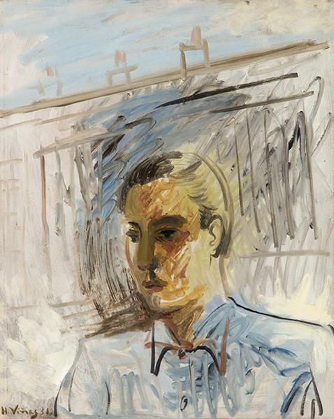  HERNANDO VIÑES - Hombre joven en su balcón