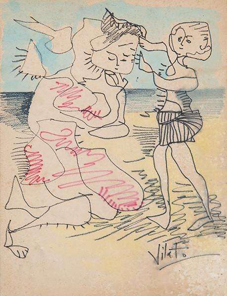 JAVIER VILATÓ - Maternidad al borde del mar