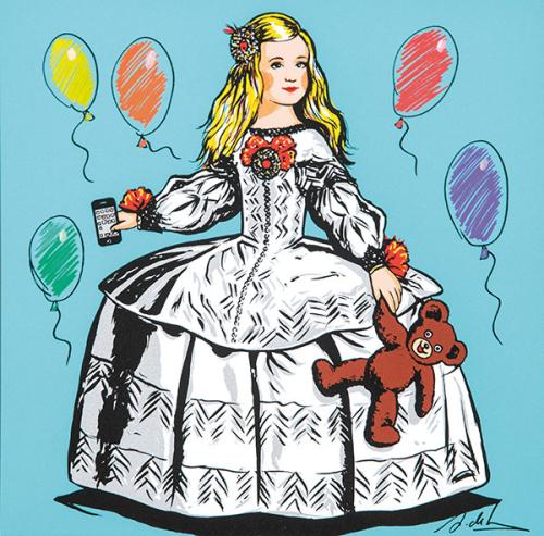 ANTONIO DE FELIPE - Infanta Margarita con teléfono. Los globos