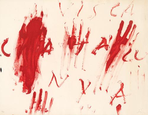 ANTONI TÀPIES - Visca Catalunya (Negre i Roig)