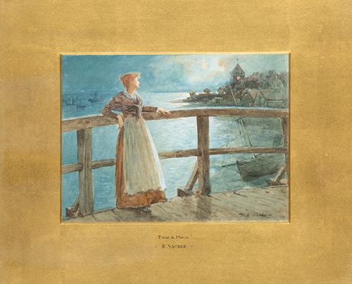 ROBERT SAUBER - Mujer en un pueblo pesquero