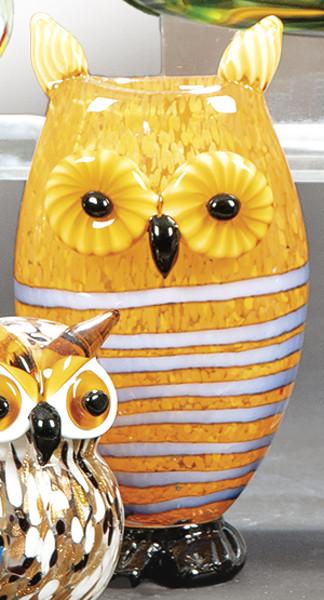 Buho de cristal de Murano naranja