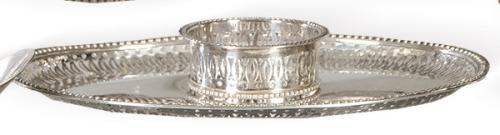 Mancerina neoclásica de plata española punzonada de la Real Fábrica de Platería Martínez, Madrid Villa y Corte 1784.