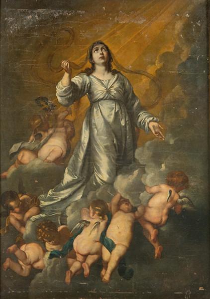 ATRIBUIDO A THOMAS WILLEBOIRTS BOSSCHAERT - Asunción de la Virgen a los Cielos