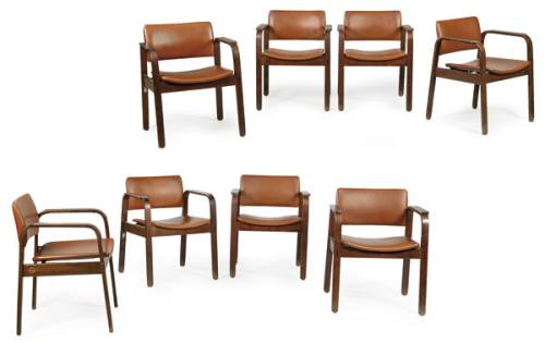 Conjunto de 8 sillas con reposabrazos de AG Barcelona