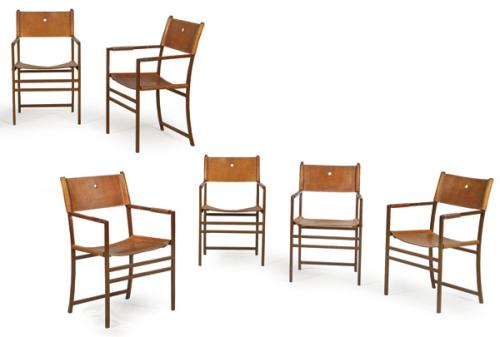 Conjunto de 6 sillas con brazos modelo Infantes