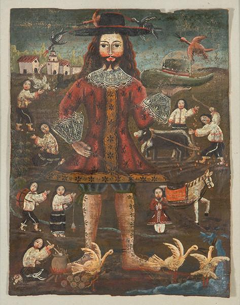 ESCUELA CUZQUEÑA S. XVIII - San Isidro Labrador