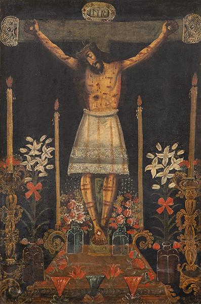 ESCUELA CUZQUEÑA S. XVIII - Nuestro Señor de los Temblores o Taytacha Temblores