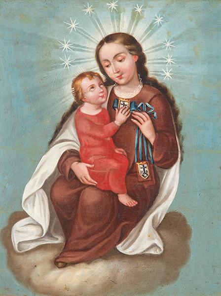 ESCUELA NOVOHISPANA S. XVIII-XIX - Virgen del Carmen