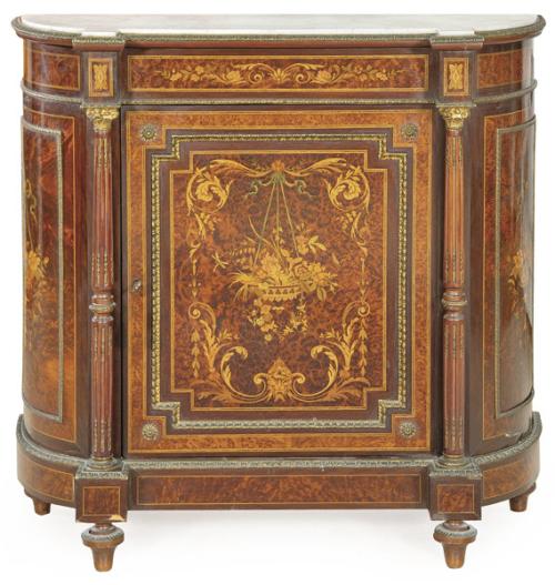 Entredós Napoleón III, estilo Luis XVI en madera de caoba