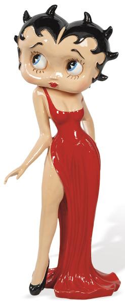 Betty Boop de resina con vestido rojo