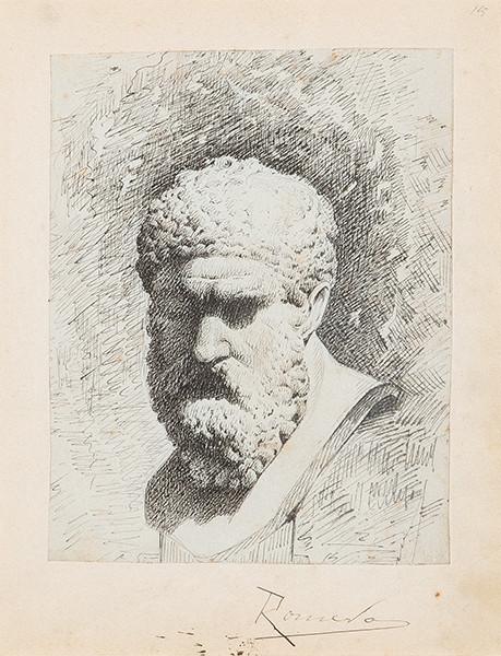 ENRIQUE ROMERO DE TORRES - Busto clásico del poeta griego Solón?