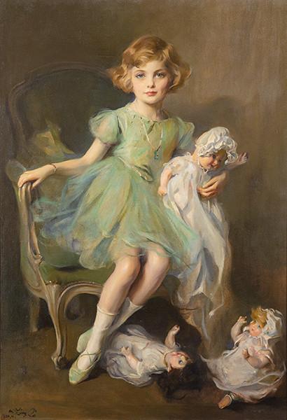 PHILIP DE LÁSZLÓ - Retrato de Mrs John Franklin Reed, née Janine Bendir