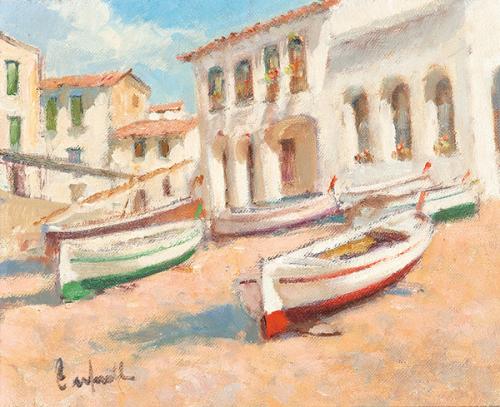 FRANCISCO CARBONELL MASSABE - La playa de Calella de Palafrugell