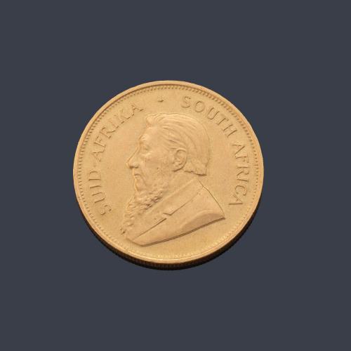 Moneda Krugerrand South África en oro de 22 K.