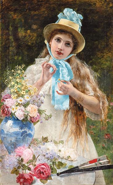 JUAN ANTONIO BENLLIURE - Retrato de dama