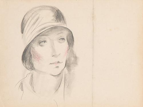 SERVANDO DEL PILAR - Retrato con sombrero